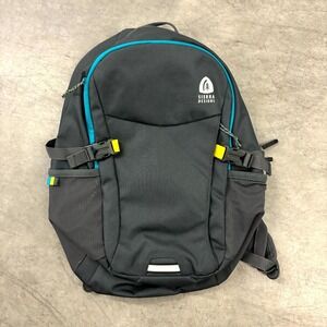 Sierra Designs Backpack Gray Blue Hiking Travel Daypack Laptop School Bag